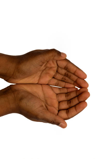 istock empty hands of a black child isolated on white 157287303