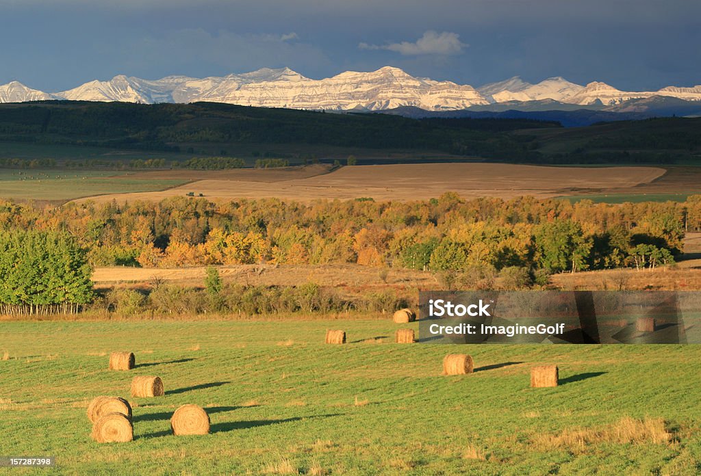 Bales montagnes et de foin - Photo de Canada libre de droits