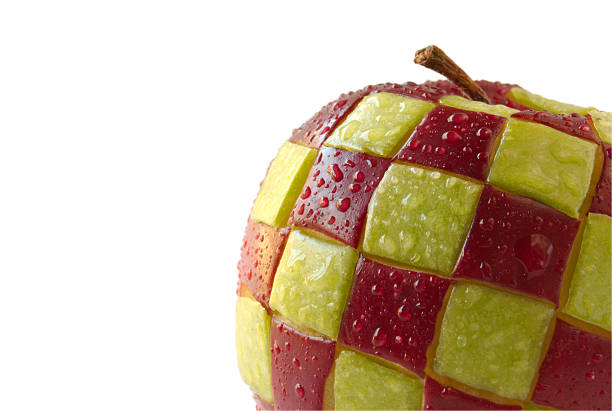 빨간색 원형 맛있었어요 smith - apple granny smith apple red delicious apple fruit 뉴스 사진 이미지