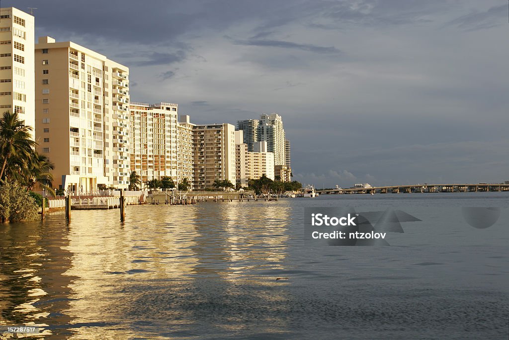 Panoramę Miami Beach - Zbiór zdjęć royalty-free (Architektura)