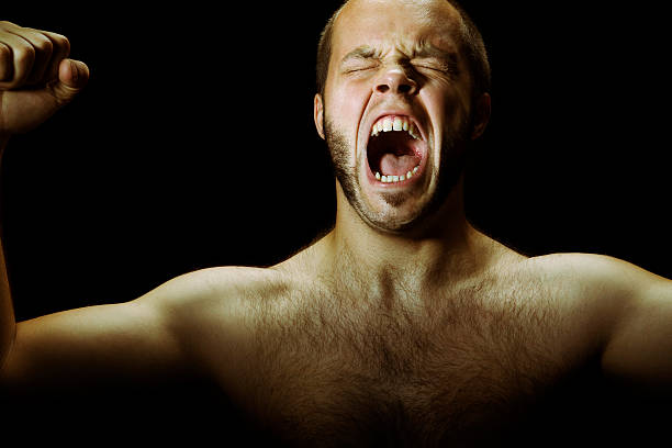 Shouting Man stock photo