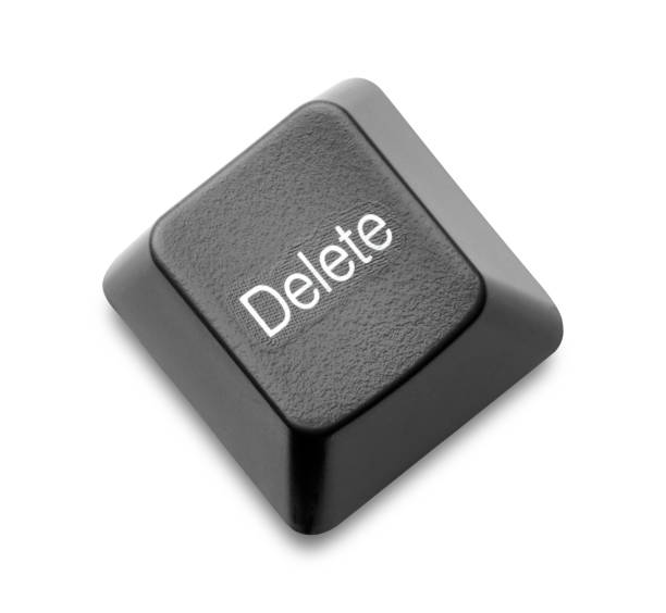 Delete Key Delete key isolated on white with soft shadow. delete key stock pictures, royalty-free photos & images