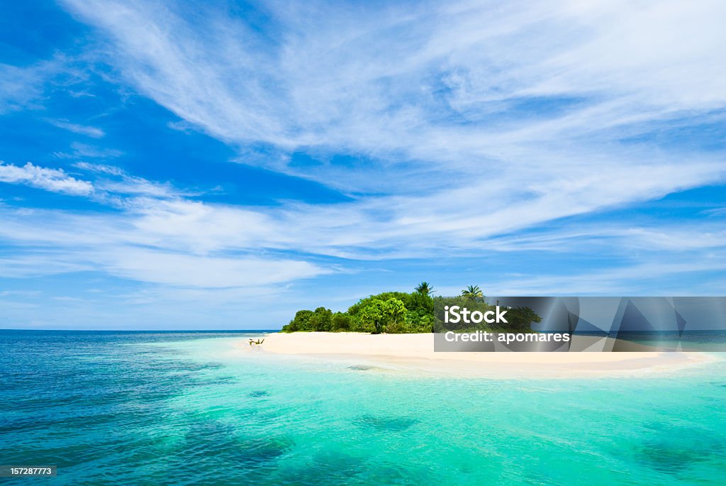 Solitario isola tropicale dei Caraibi - Foto stock royalty-free di Isola