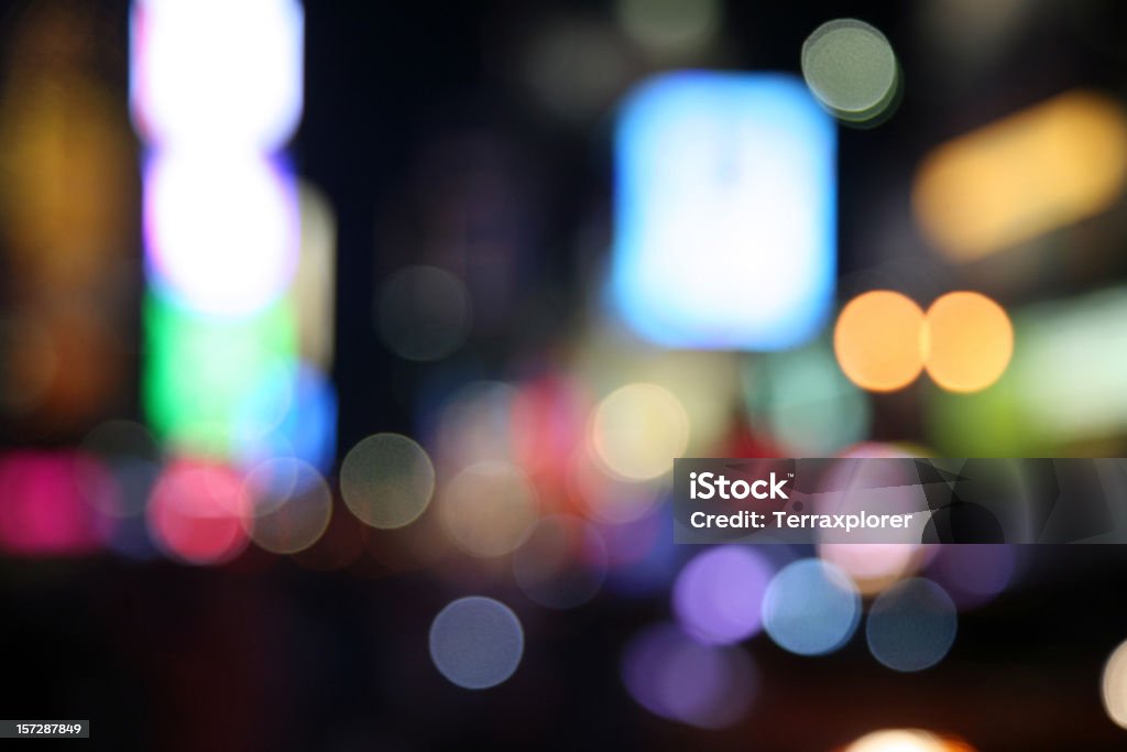 Lumières de Times Square, sans mise au point - Photo de Illumination libre de droits