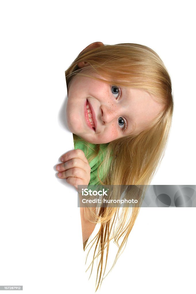 girl peeking  Child Stock Photo