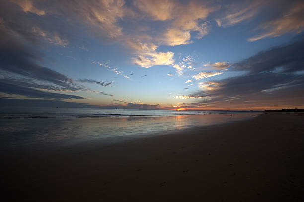 istock Beach scene at dusk moody sky 157287924