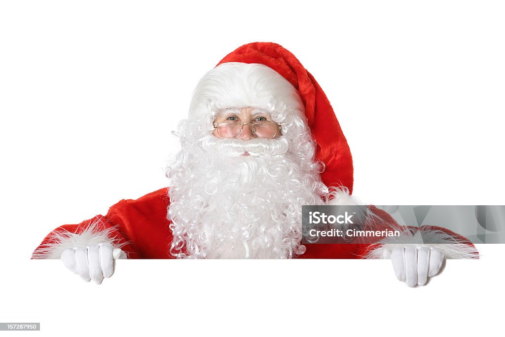 Blank sign-Santa (weiß - Lizenzfrei Aktiver Senior Stock-Foto