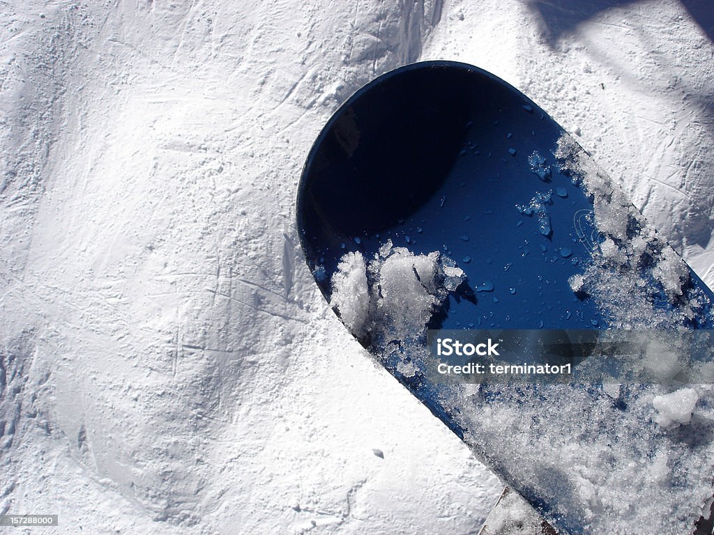 Blue Snowboard auf Bump Run - Lizenzfrei Snowboard Stock-Foto