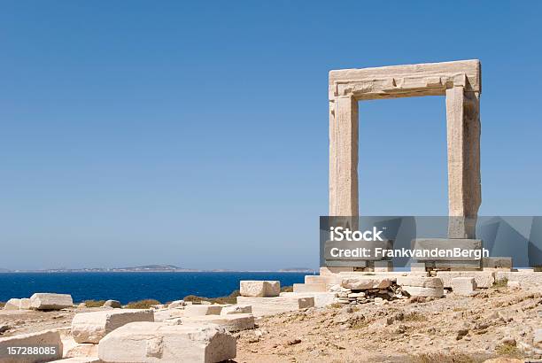 Tempio Di Apollo - Fotografie stock e altre immagini di Naxos - Naxos, Portara, Cancello