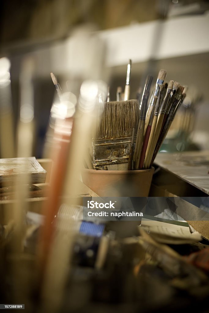 Paintbrushes - Foto de stock de Oficio artístico libre de derechos