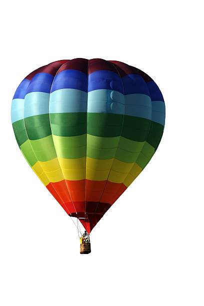 hot air balloon isolated stock photo