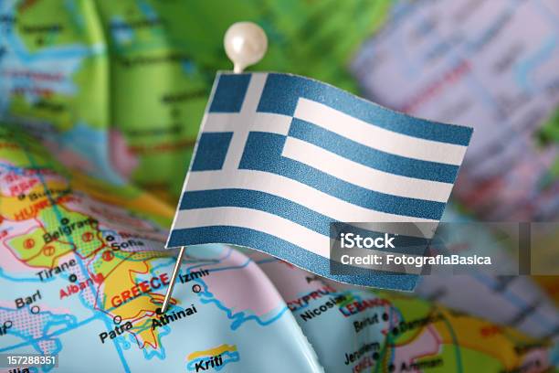 Griechenland Stockfoto und mehr Bilder von Griechenland - Griechenland, Karte - Navigationsinstrument, Flagge