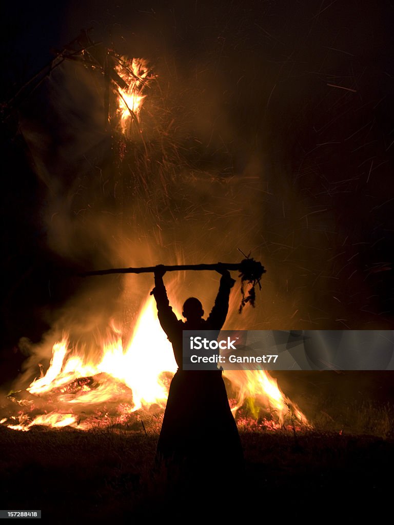 Pagan en una bendición Wickerman Festival - Foto de stock de Efigie libre de derechos