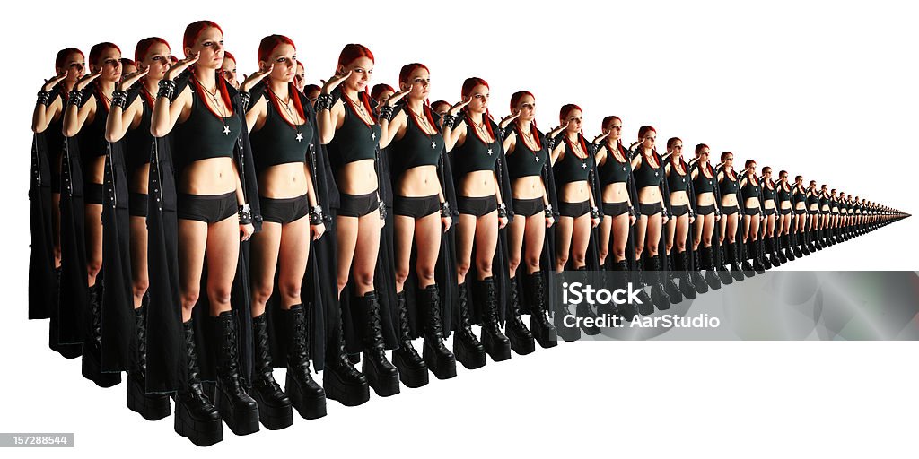Armée de clones - Photo de Faire le salut militaire libre de droits