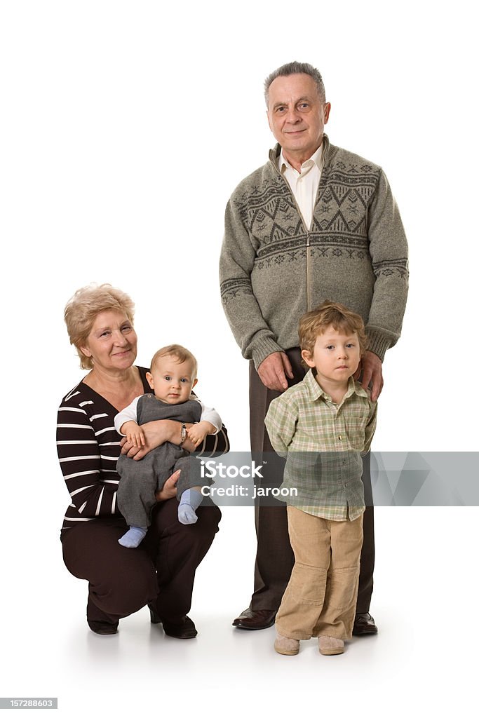 Abuelos y sus nietos - Foto de stock de Recortable libre de derechos