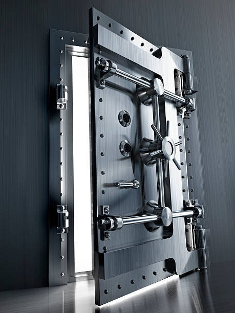 банк vault - safe vaulted door combination lock door стоковые фото и изображения
