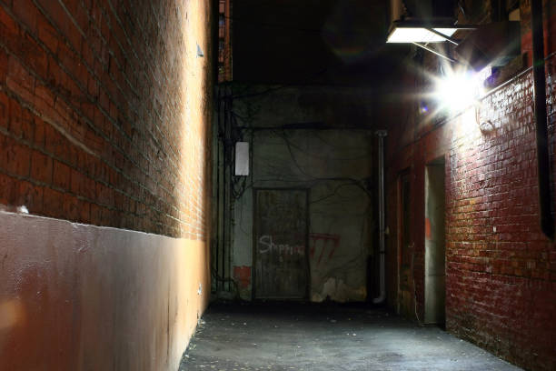 istock Dark Urban Alley Wallpaper  Background 157288952