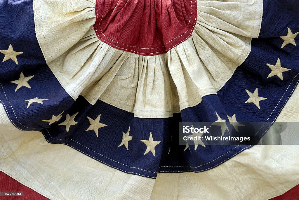 Decorative Patriótica vermelho, branco e azul Bandeira de americana Fazendo Bandeirinha - Royalty-free 4 de Julho Foto de stock