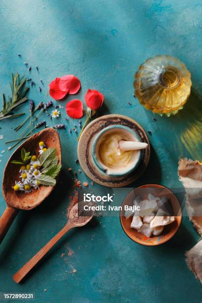 Making Natural Cosmetics Stock Photo - Download Image Now - Make-Up, Homemade, Natural Condition