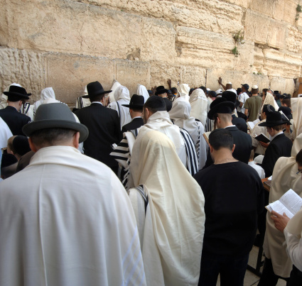 Praying at the Wailing Wall Jerusalem