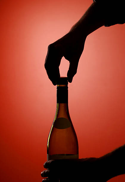 Opening Screw Cap stock photo