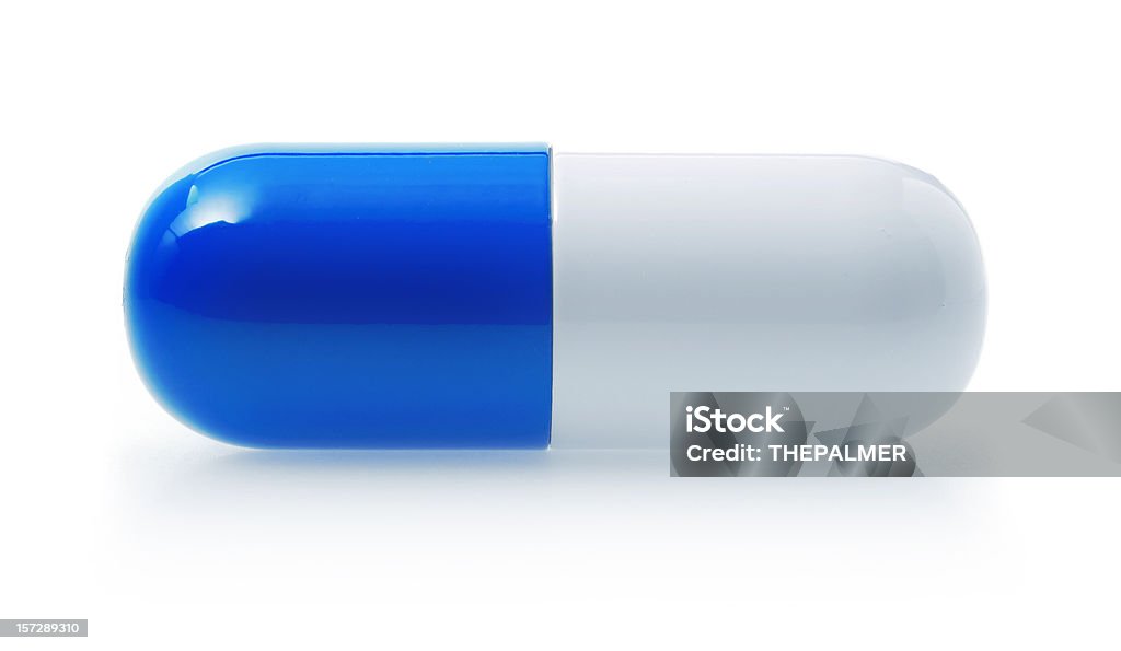 La pillola blu - Foto stock royalty-free di Antidolorifico