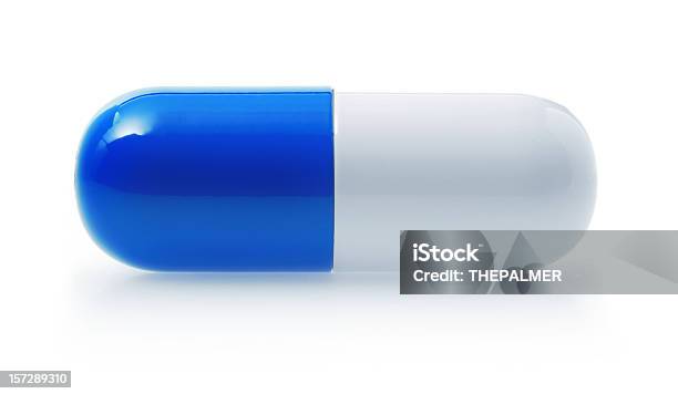Foto de Blue De Comprimidos e mais fotos de stock de Analgésico - Analgésico, Comprimido, Cápsula