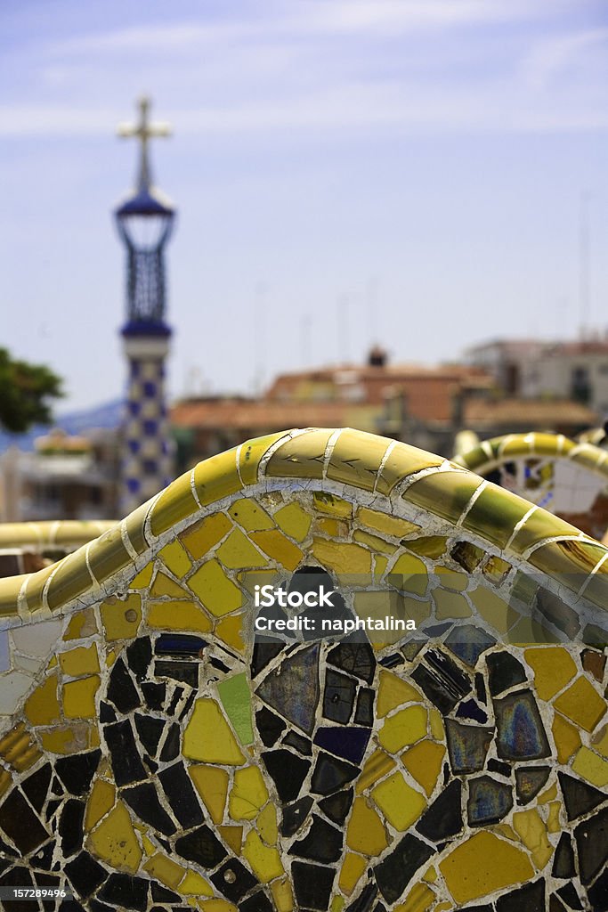 Park Guell szczegóły - Zbiór zdjęć royalty-free (Antoni Gaudí)