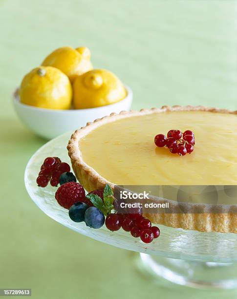 Lemon Tart Stock Photo - Download Image Now - Lemon Meringue Pie, Baked Pastry Item, Berry Fruit