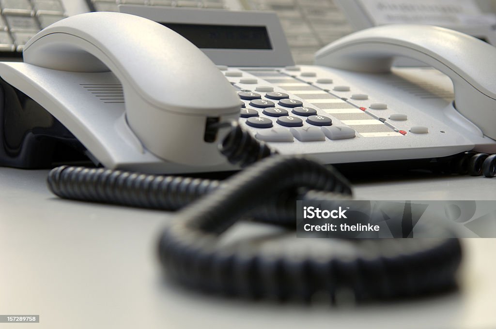 Teléfono de trabajo - Foto de stock de Oficina libre de derechos