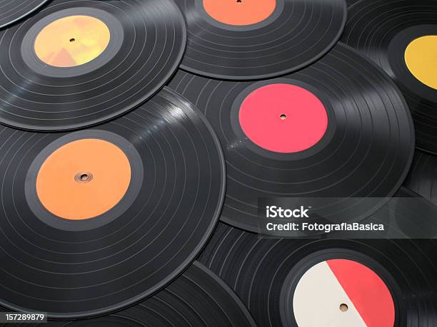 Vinyls Sfondo - Fotografie stock e altre immagini di Sfondi - Sfondi, Rock and roll, Musica rock