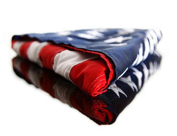 składany amerykańska flaga - american flag folded usa flag zdjęcia i obrazy z banku zdjęć