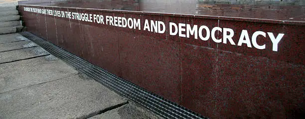 Photo of Freedom and Democracy from Memorial in Soweto, South Africa