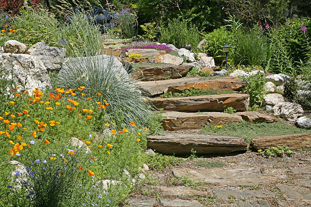 istock Colorful Garden Stairs 157291648