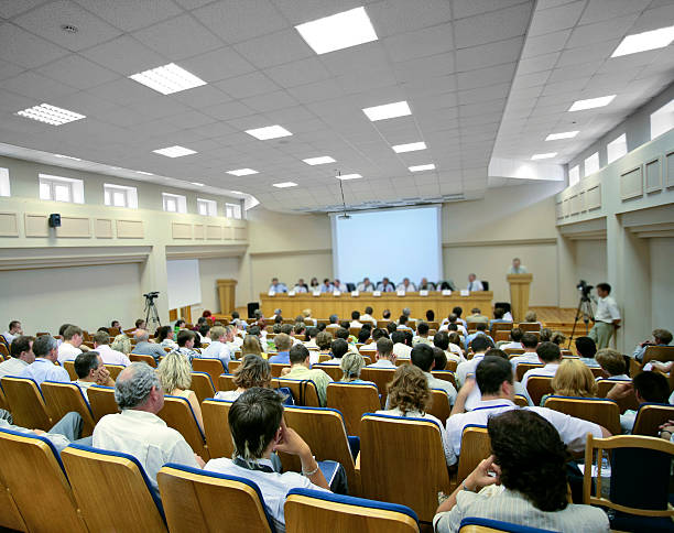 videoconferenza - auditorio foto e immagini stock