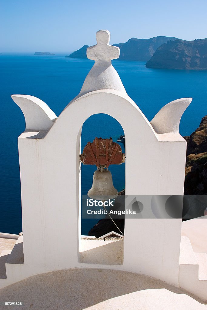 Bell de Santorini - Foto de stock de Caldeira - Cratera vulcânica royalty-free