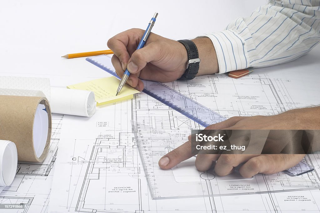 blueprints - Foto de stock de Ampliación de casa libre de derechos