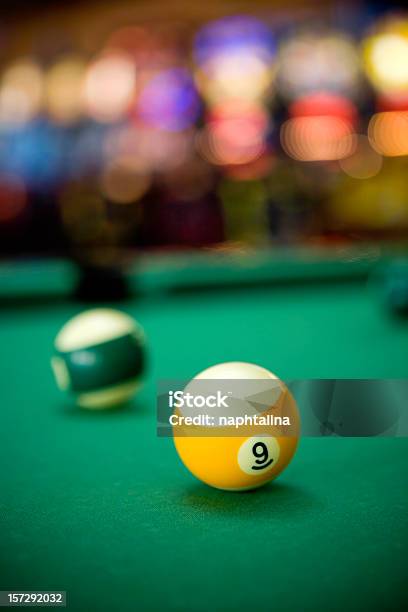 Billiards 9 Stock Photo - Download Image Now - Pool Table, 8-9 Years, Bar - Drink Establishment