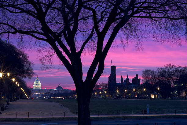 Washington DC Sunrise stock photo