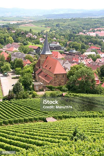 Photo libre de droit de Vignoble Rangées Dans Une Petite Ville Allemande banque d'images et plus d'images libres de droit de Agriculture - Agriculture, Alcool, Allemagne