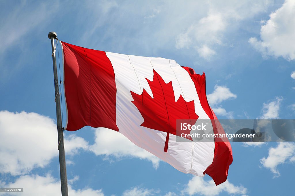 "Ah Canadá" Bandeira do Canadá. - Royalty-free Bandeira do Canadá Foto de stock