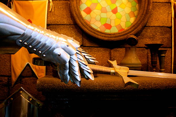 Vintage Knight Armor Decoration At Antique Store