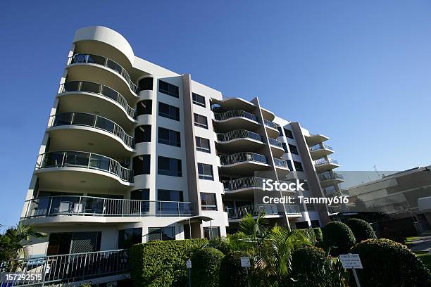 Luxurious Waterfront Apartment Building Stock Photo - Download Image Now - Apartment, Architecture, Australia