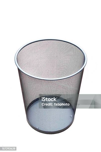 Wastepaper Basket Empty Stock Photo - Download Image Now - Color Image, Container, Copy Space