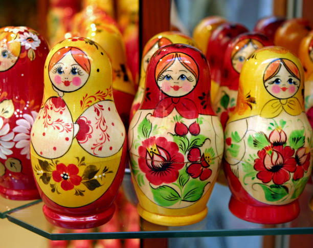 텍사스식 산란기 dolls 프라하 - russian nesting doll russia doll matrioska 뉴스 사진 이미지