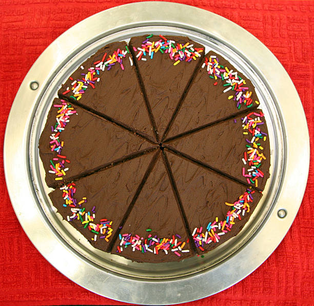 Chocolate Cake Slices stock photo