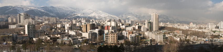 Panorama of the city of Tehran, Iran.