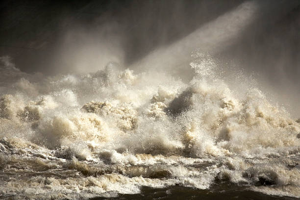 turbulent water stock photo