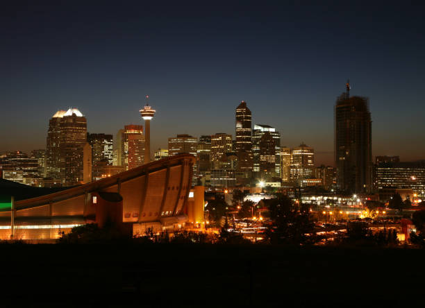 istock Calgary And Scotia Saddledome At Night 157293474