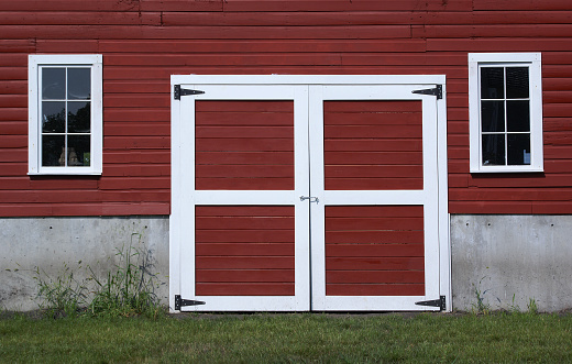 a rural farm prairie ranch barn natural wood shed backyard garage storage building